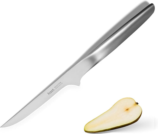 HAST 5-inch Boning Knife, Ultra-Sharp, Professional Fillet Knife, Japanse Carbon Steel, Sleek Design, Ergonomic, Lightweight, Minimalist Kitchen Décor, Premium Gift Box