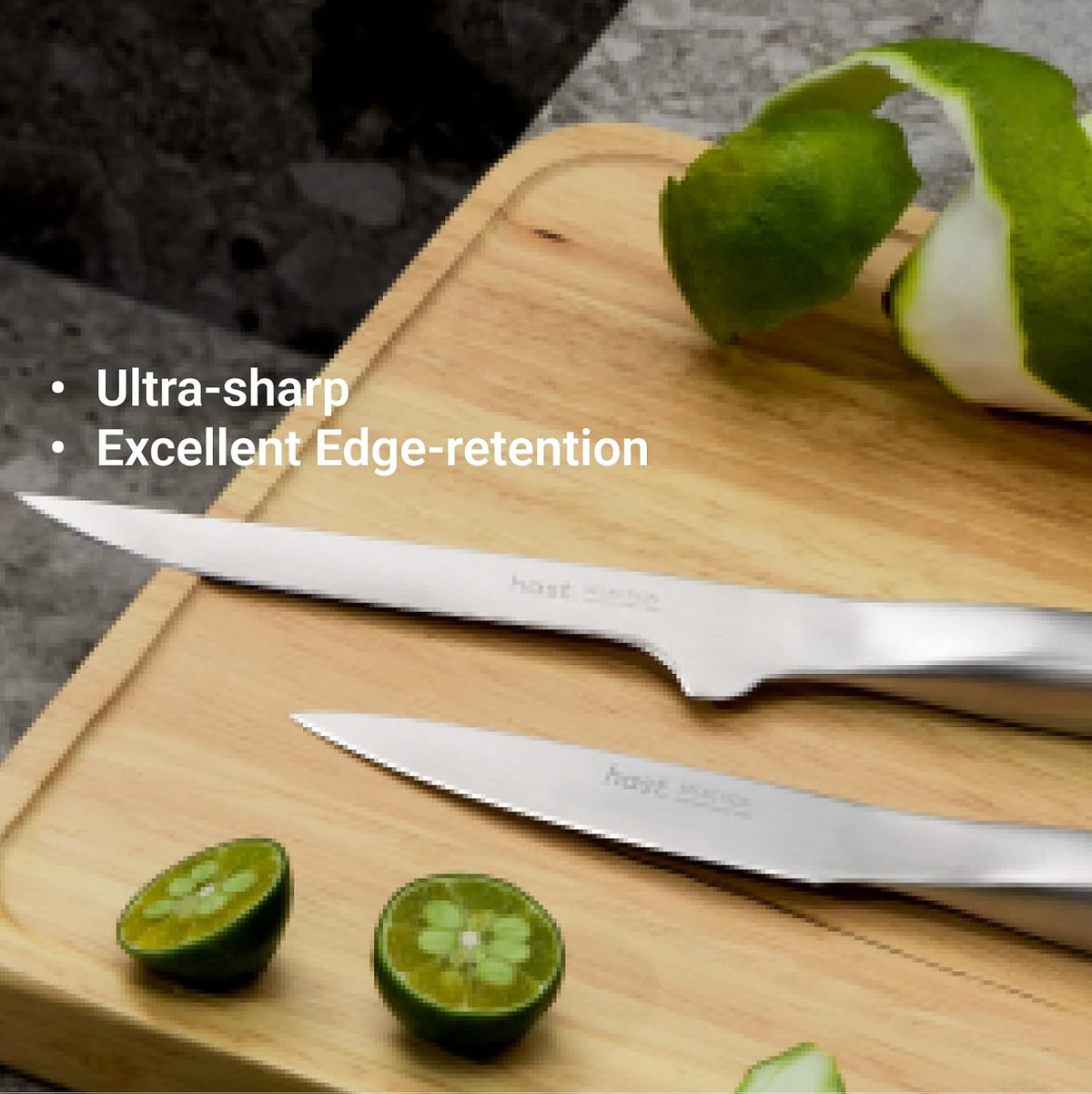 HAST 5-inch Boning Knife, Ultra-Sharp, Professional Fillet Knife, Japanse Carbon Steel, Sleek Design, Ergonomic, Lightweight, Minimalist Kitchen Décor, Premium Gift Box