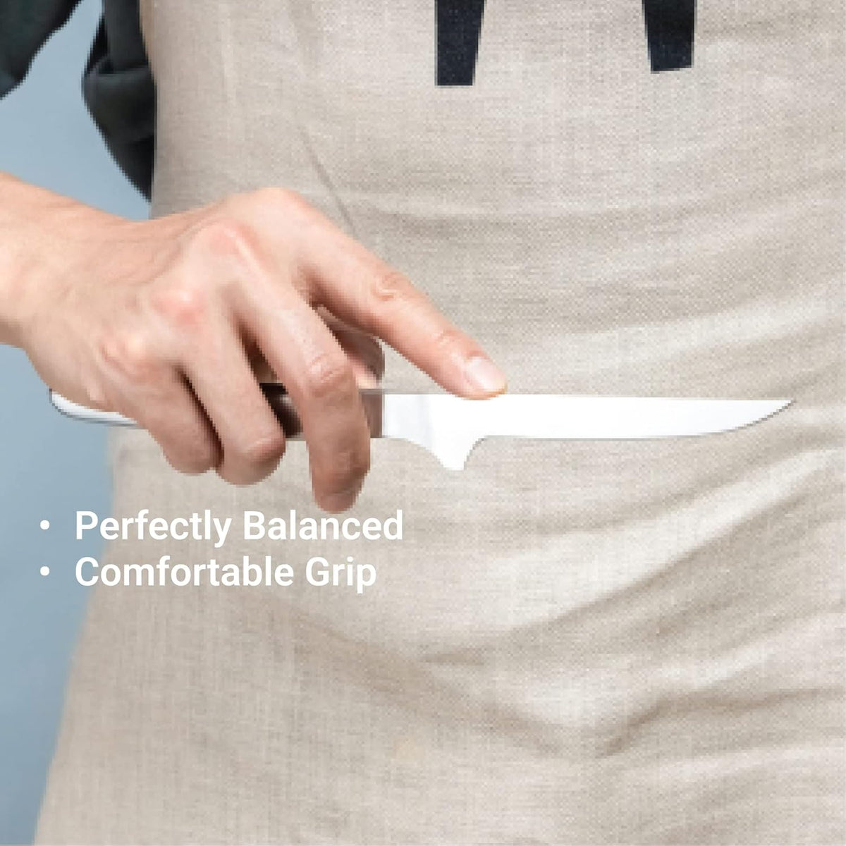 HAST 5-inch Boning Knife, Ultra-Sharp, Professional Fillet Knife, Japanse Carbon Steel, Sleek Design, Ergonomic, Lightweight, Minimalist Kitchen Décor, Premium Gift Box