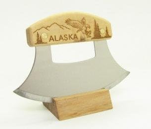 Inupiat Birch Alaska Cutlery Ulu Knife Eagle Flight Mountains