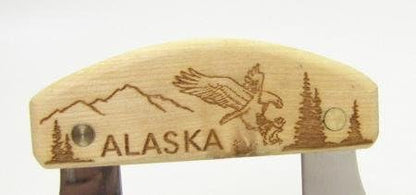 Inupiat Birch Alaska Cutlery Ulu Knife Eagle Flight Mountains