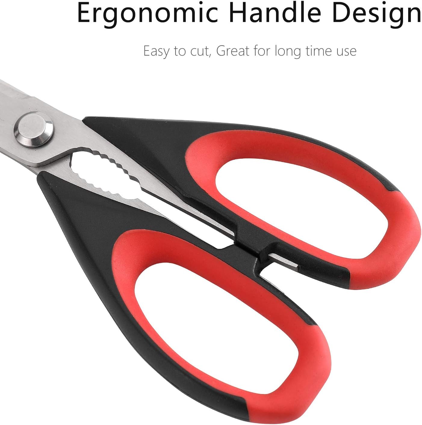 Kitchen Scissors Heavy Duty, 8.5 inch Dishwasher Safe Ultra Sharp Premium Heavy Duty Kitchen Shears, Multi Purpose Cooking Scissors Stainless Steel