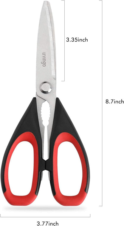 Kitchen Scissors Heavy Duty, 8.5 inch Dishwasher Safe Ultra Sharp Premium Heavy Duty Kitchen Shears, Multi Purpose Cooking Scissors Stainless Steel