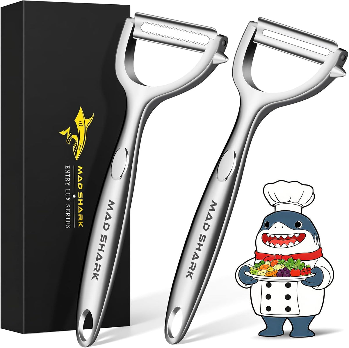 Vegetable Peeler,Ultra Sharp Y Serrated Blade Peelers for Kitchen