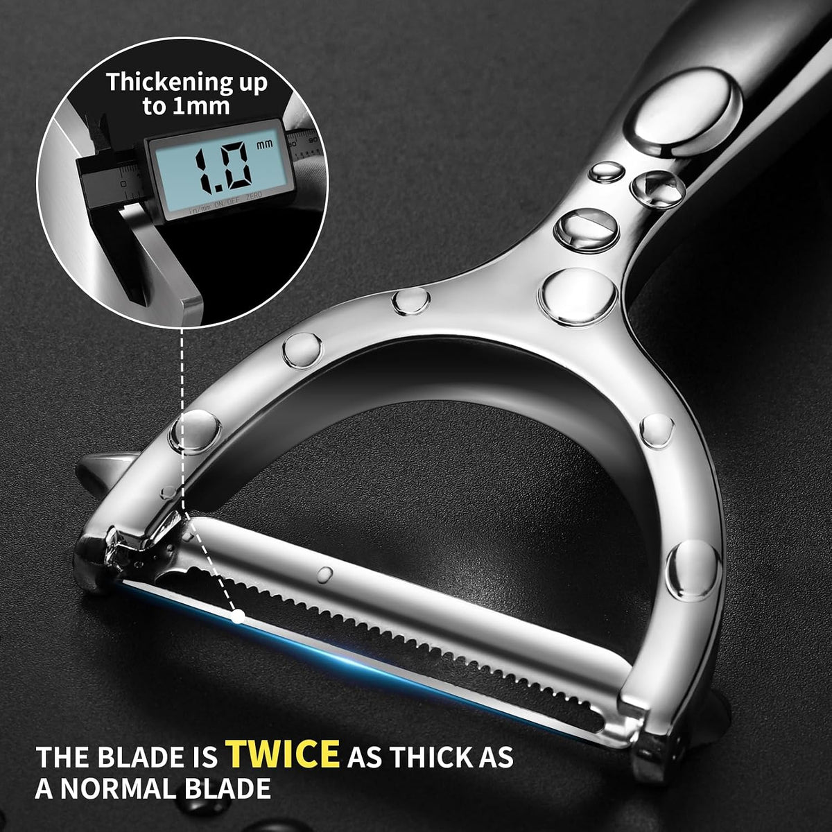 Vegetable Peeler,Ultra Sharp Y Serrated Blade Peelers for Kitchen