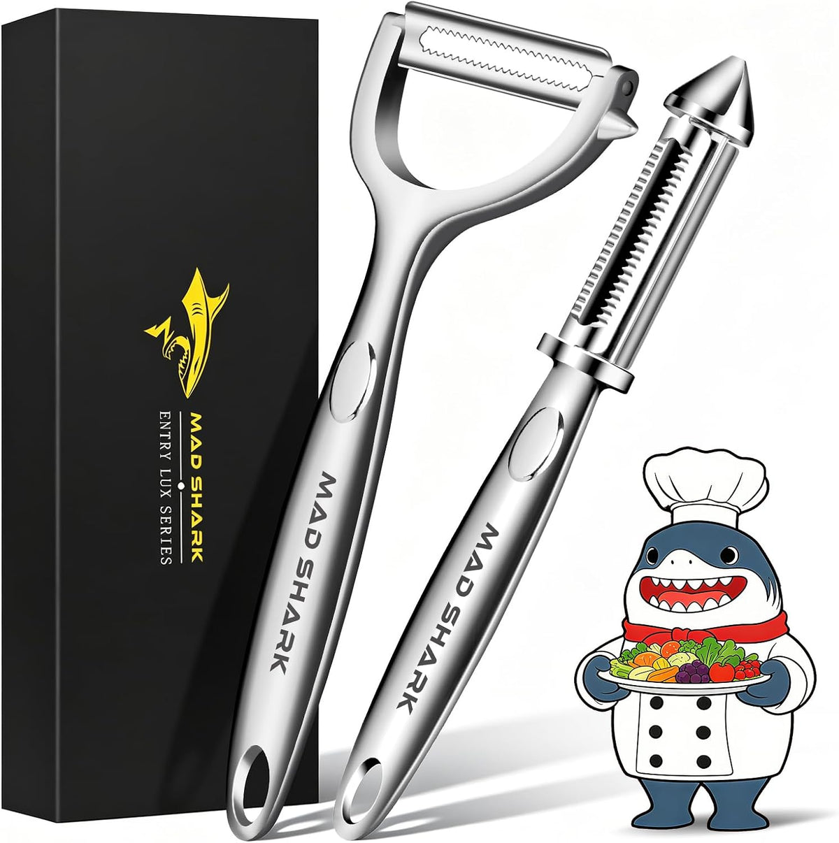 Vegetable Peeler,Ultra Sharp Y Serrated Blade Peelers for Kitchen