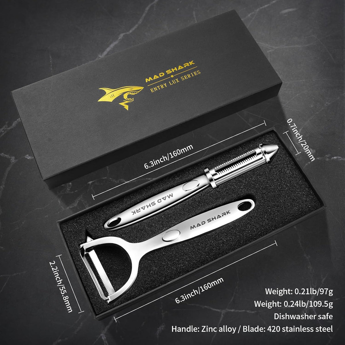 Vegetable Peeler,Ultra Sharp Y Serrated Blade Peelers for Kitchen