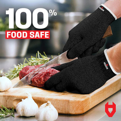 Cut Resistant Gloves Food Grade with Grip Dots for Superb Grip - Breathable & Lightweight - Ambidextrous - Ideal for Chefs and for Woodworking