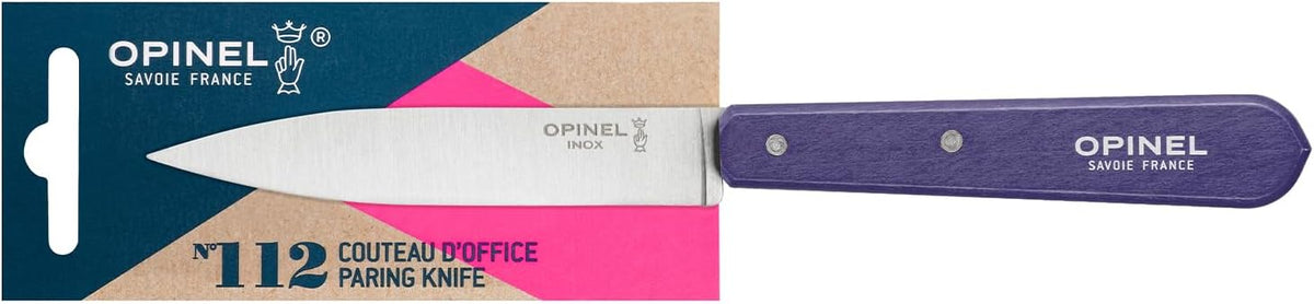 No. 112 Essential Paring Knife, Plain Edge, Hornbeam Wood (Purple)