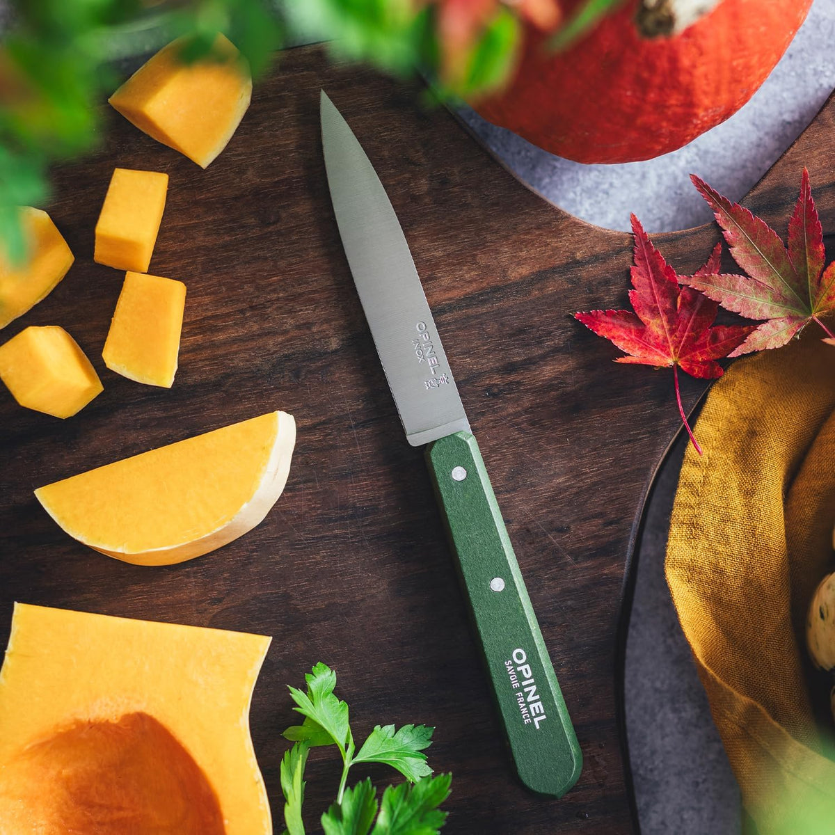 No. 112 Essential Paring Knife, Plain Edge, Hornbeam Wood (Purple)