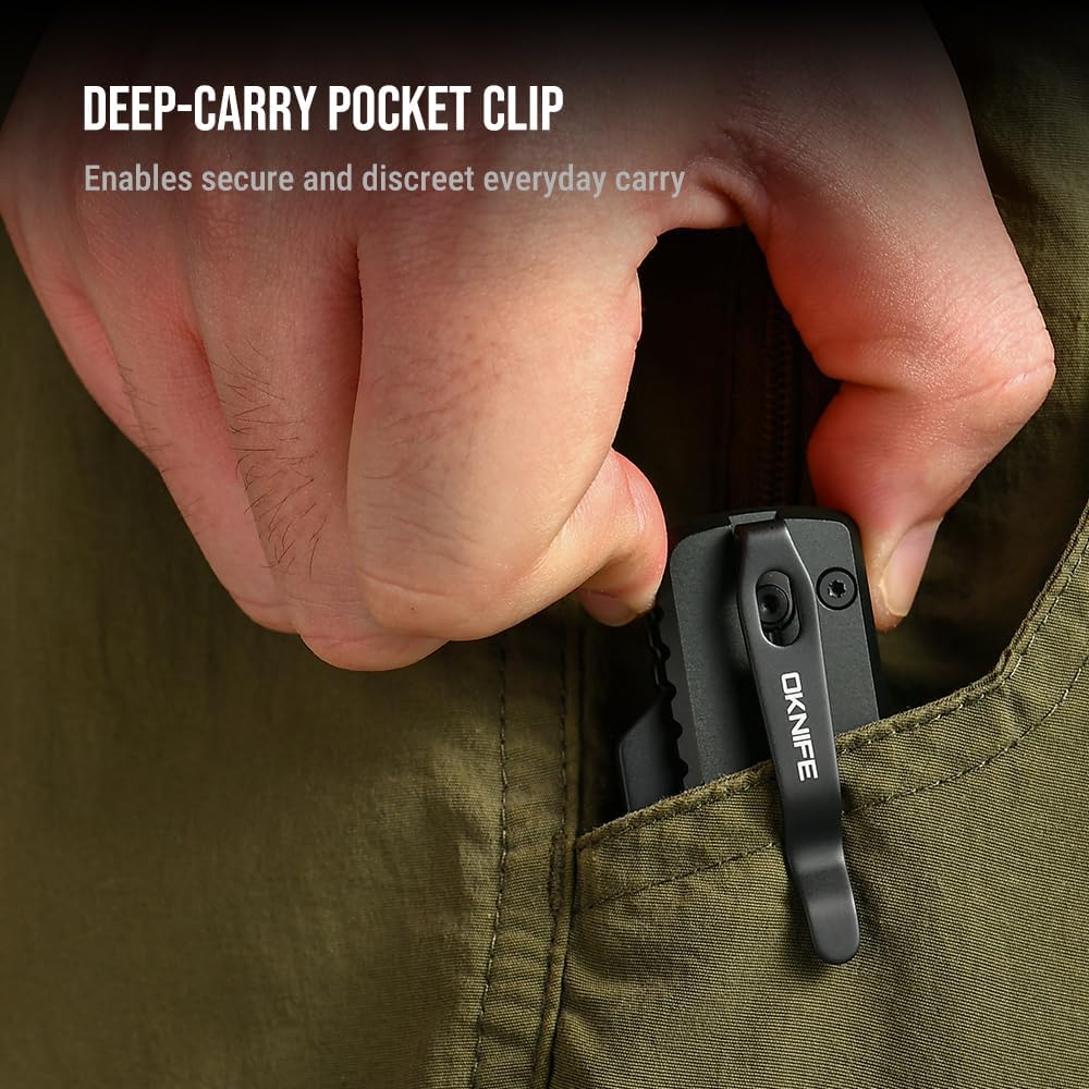U1 Ultra Titanium Pocket Folding Utility Knife with Ceramic Blade, Button Lock EDC Box Cutter with Clip for Men Women