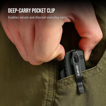 U1 Ultra Titanium Pocket Folding Utility Knife with Ceramic Blade, Button Lock EDC Box Cutter with Clip for Men Women