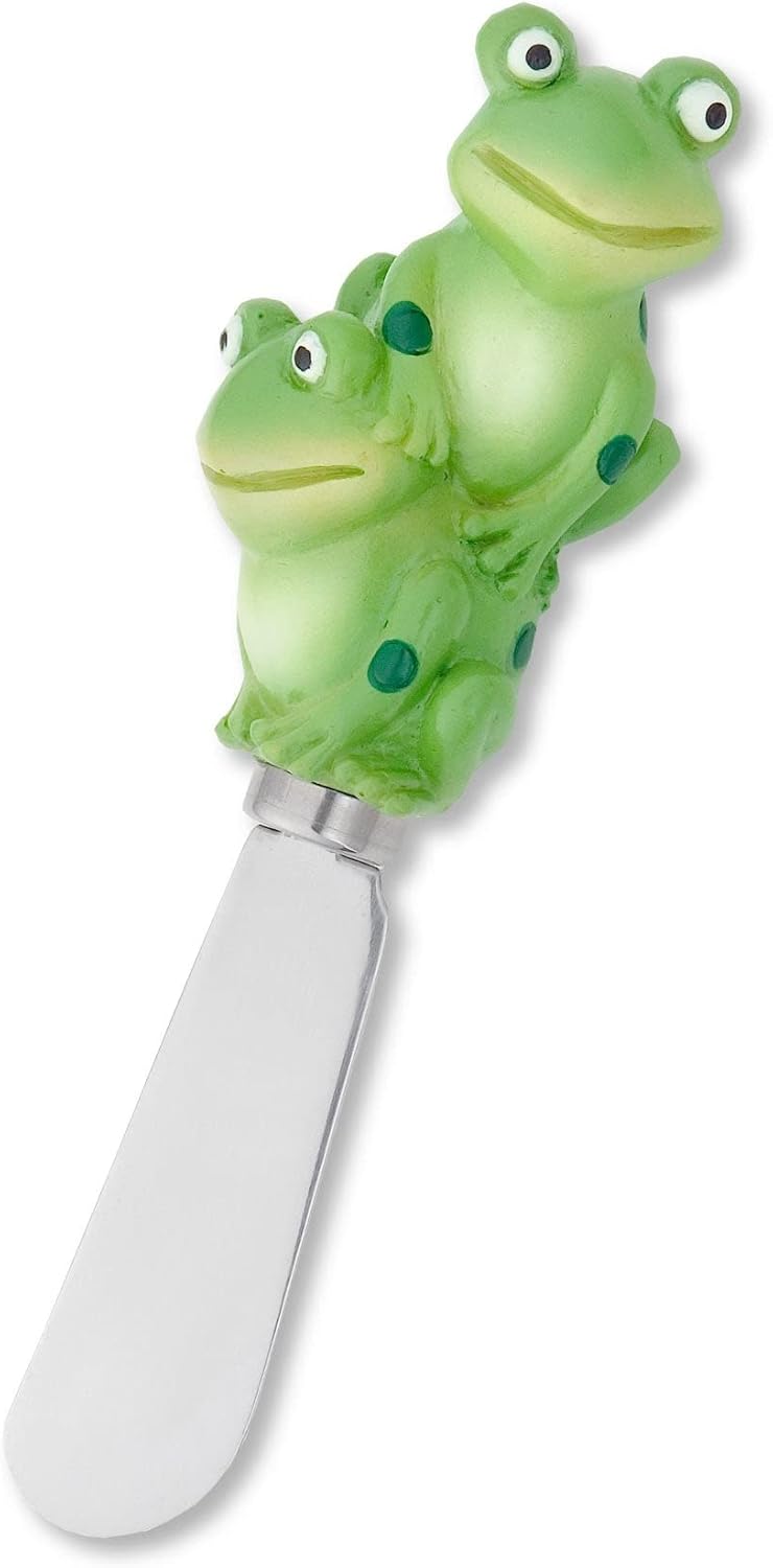 UP Ladybug Cheese Spreaders, Hand-Painted Resin Handles with Stainless Steel Blades for Spreading Cream Cheese, Butter, Jam, or Sandwich, Set of 4
