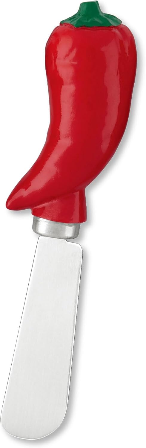 UP Ladybug Cheese Spreaders, Hand-Painted Resin Handles with Stainless Steel Blades for Spreading Cream Cheese, Butter, Jam, or Sandwich, Set of 4