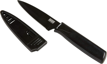 Colori® Paring Knife – 4 Inch Japanese Stainless Steel, Nonstick Blade, Ergonomic Handle & Sheath, Light Blue