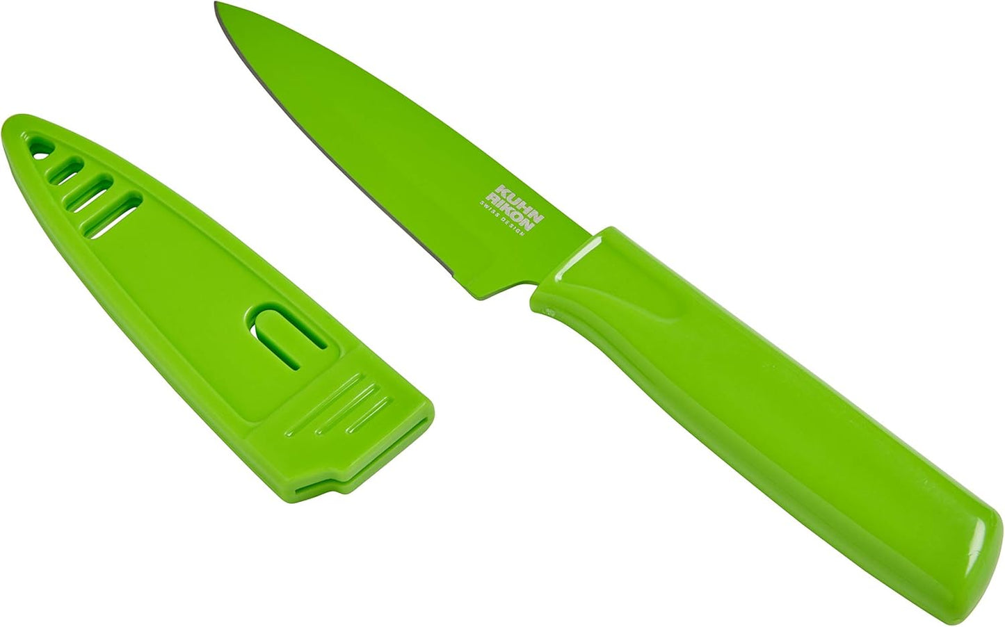 Colori® Paring Knife – 4 Inch Japanese Stainless Steel, Nonstick Blade, Ergonomic Handle & Sheath, Light Blue