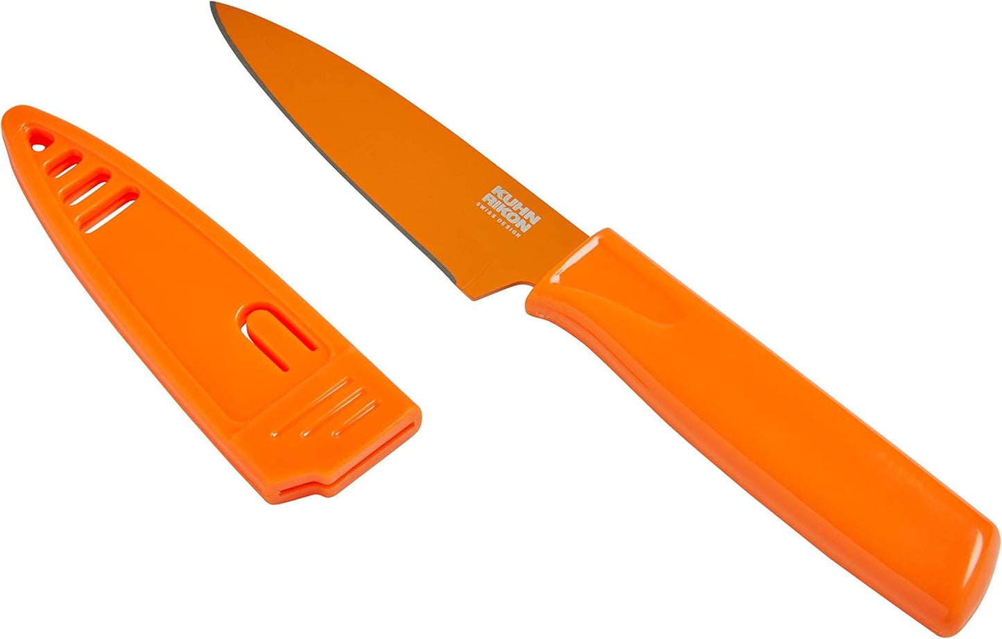 Colori® Paring Knife – 4 Inch Japanese Stainless Steel, Nonstick Blade, Ergonomic Handle & Sheath, Light Blue