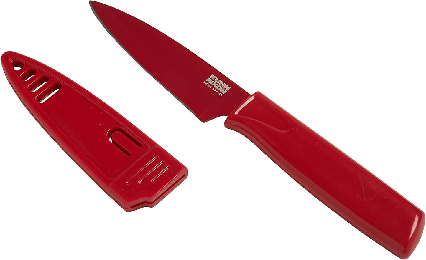 Colori® Paring Knife – 4 Inch Japanese Stainless Steel, Nonstick Blade, Ergonomic Handle & Sheath, Light Blue