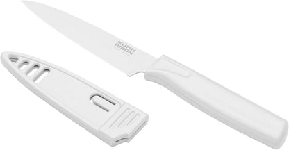 Colori® Paring Knife – 4 Inch Japanese Stainless Steel, Nonstick Blade, Ergonomic Handle & Sheath, Light Blue