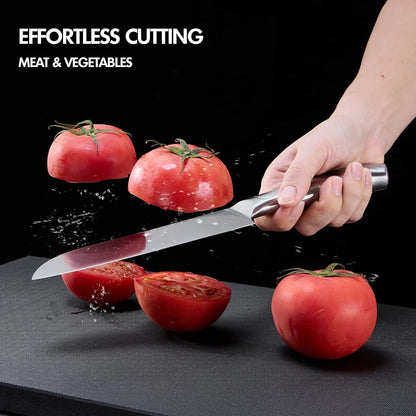 Meat Cleaver Set Chinese Style Patterns 7.09”&6.97" Chef Knife Stainless Steel Professional Kitchen Cleaver And Santoku Knife (Kitchen Knife Set 2 Pcs)