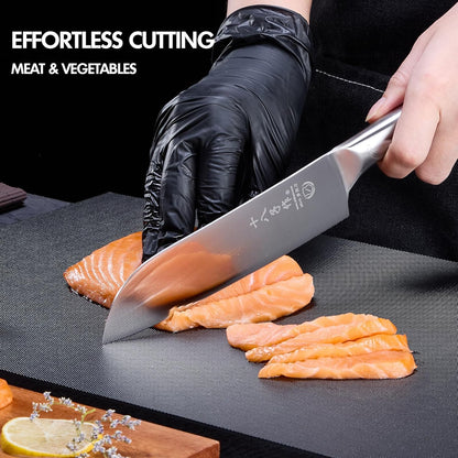 Meat Cleaver Set Chinese Style Patterns 7.09”&6.97" Chef Knife Stainless Steel Professional Kitchen Cleaver And Santoku Knife (Kitchen Knife Set 2 Pcs)