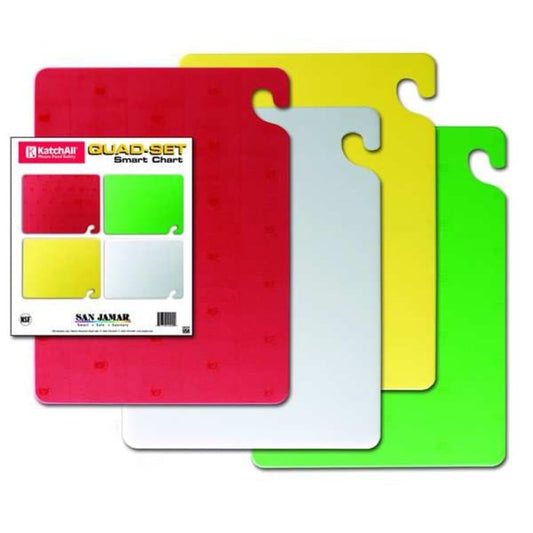 Cutting Board Set,12x18 in,Assorted,PK4 CB1218QS - 1 Each