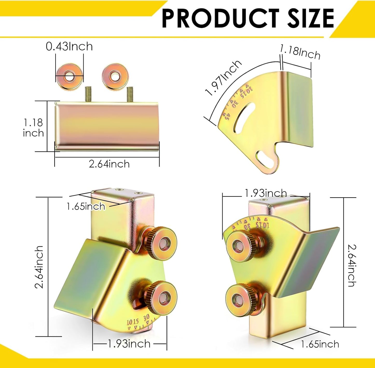 1 Pack Knife Sharpening Angle Guides for 1 x 30 Belt Sander | Away from belt use,Adjustable 10-45 degrees,Universal knife jig,Consistent sharpening angles,Heavy duty mental