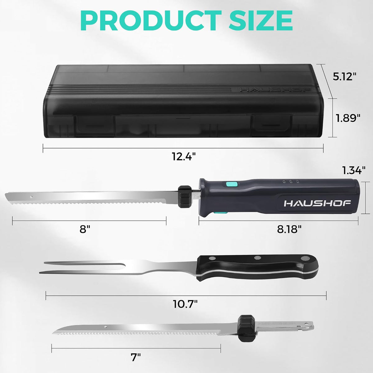 Cordless Electric Knife Set with Storage Case