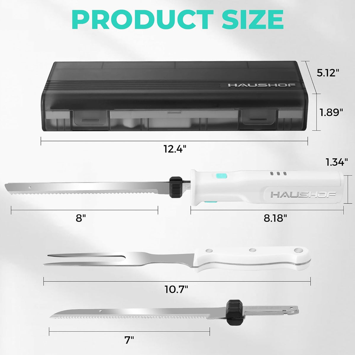 Cordless Electric Knife Set with Storage Case
