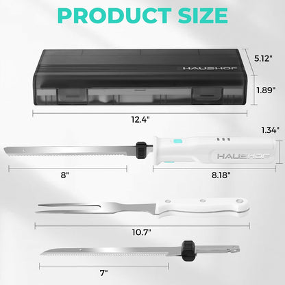 Cordless Electric Knife Set with Storage Case