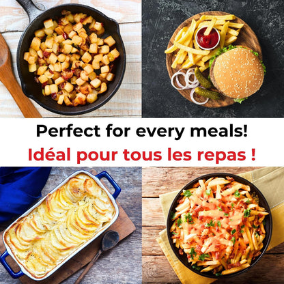 Pro Fry Cutter & Cuber, 3-in-1, Homemade French Fries, Slices and Diced Cubes Potato & Vegetable