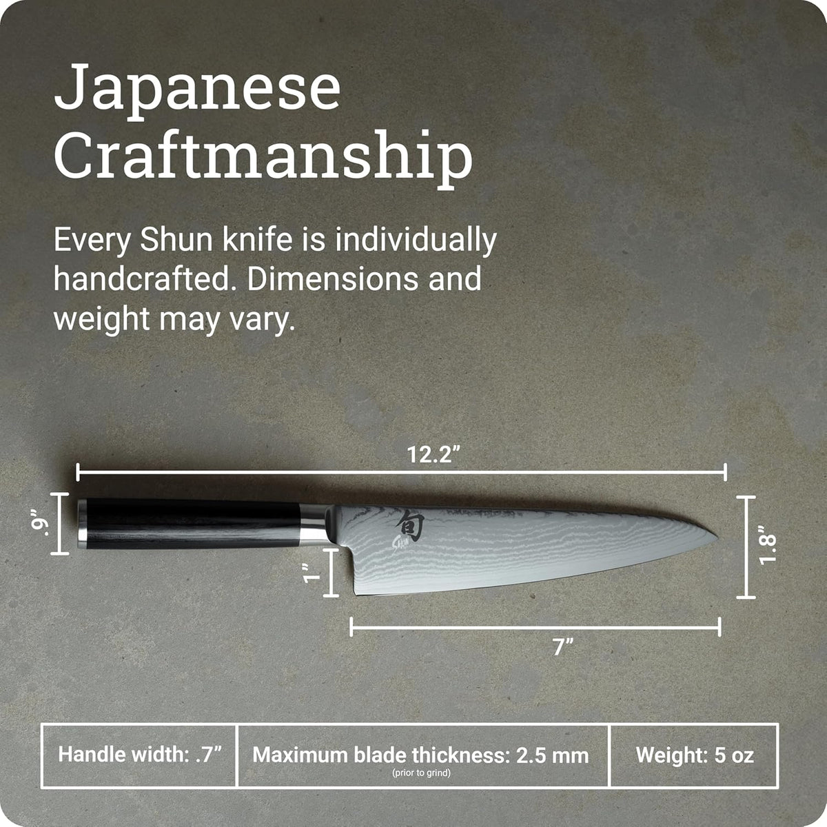 Classic 7" Asian Cook’s Knife, Handcrafted Japanese Kitchen Knife, VG-MAX Core with Damascus Stainless Steel Cladding, Pakkawood Handle, Gyuto-Style Tool for Professional and Home Chefs