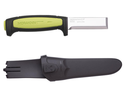Craftline Carbon Steel Wood Chisel Knife With Sheath for Wood Carving, 3 Inch