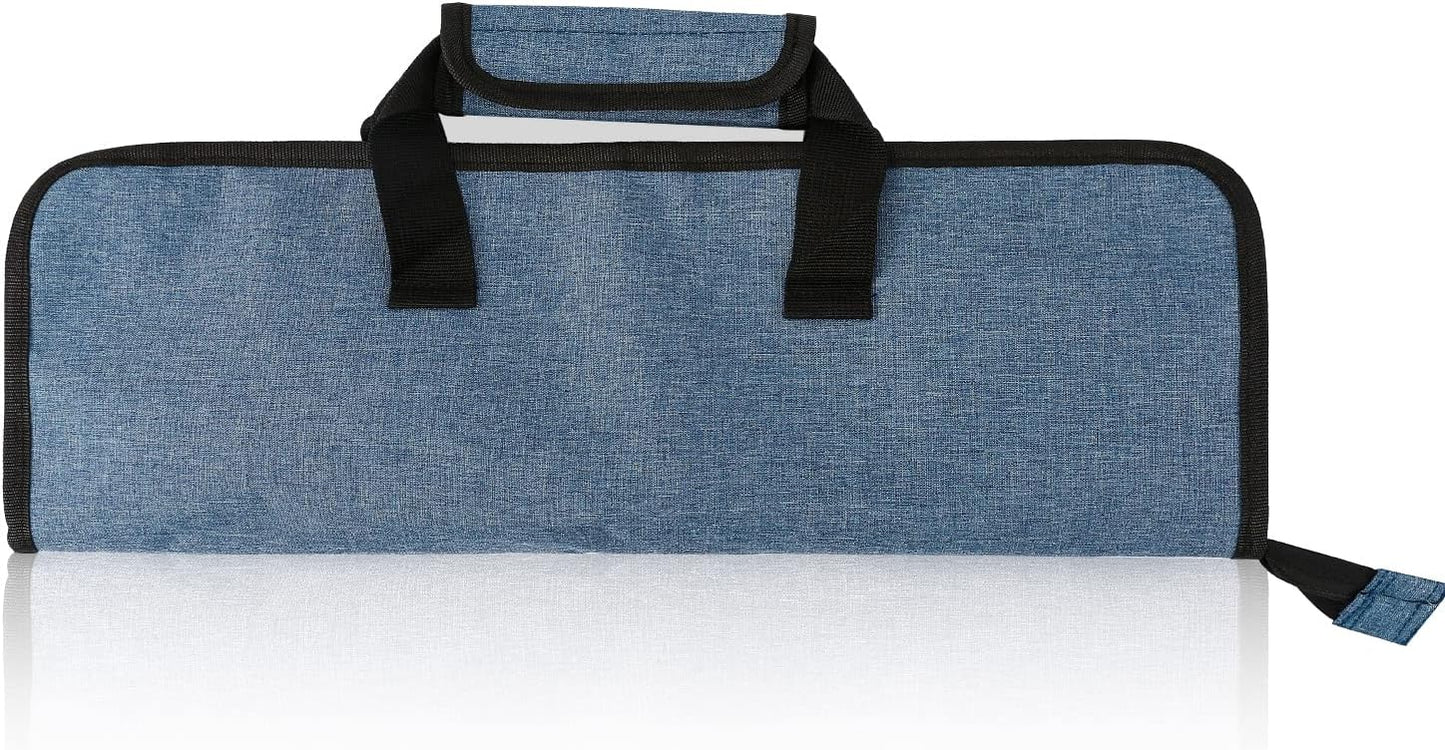 Chef’s Knife Roll Bag, Heavy Duty Oxford Chef Knife Bag, Portable 13 Slots Chef Knife Case, Multi-function Cutlery Knives Pouch Holder Knife Wrap Wallet Tool Roll
