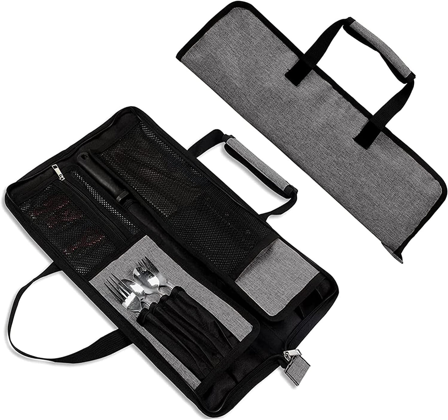 Chef’s Knife Roll Bag, Heavy Duty Oxford Chef Knife Bag, Portable 13 Slots Chef Knife Case, Multi-function Cutlery Knives Pouch Holder Knife Wrap Wallet Tool Roll