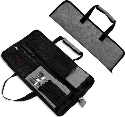 Chef’s Knife Roll Bag, Heavy Duty Oxford Chef Knife Bag, Portable 13 Slots Chef Knife Case, Multi-function Cutlery Knives Pouch Holder Knife Wrap Wallet Tool Roll