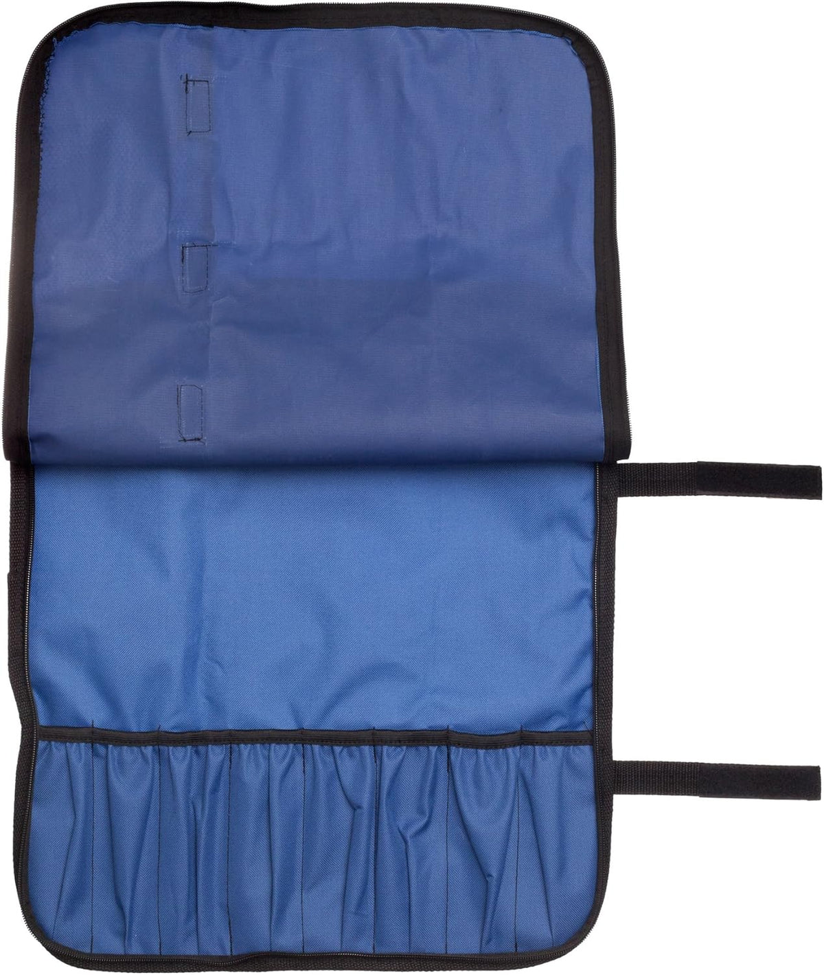 8 Pocket Roll Bag for Chef Knives, 1 Large Mesh Pocket for Kitchen Utensils, Durable Nylon-Polyester Blend, with Shoulder Strap (Camouflage)