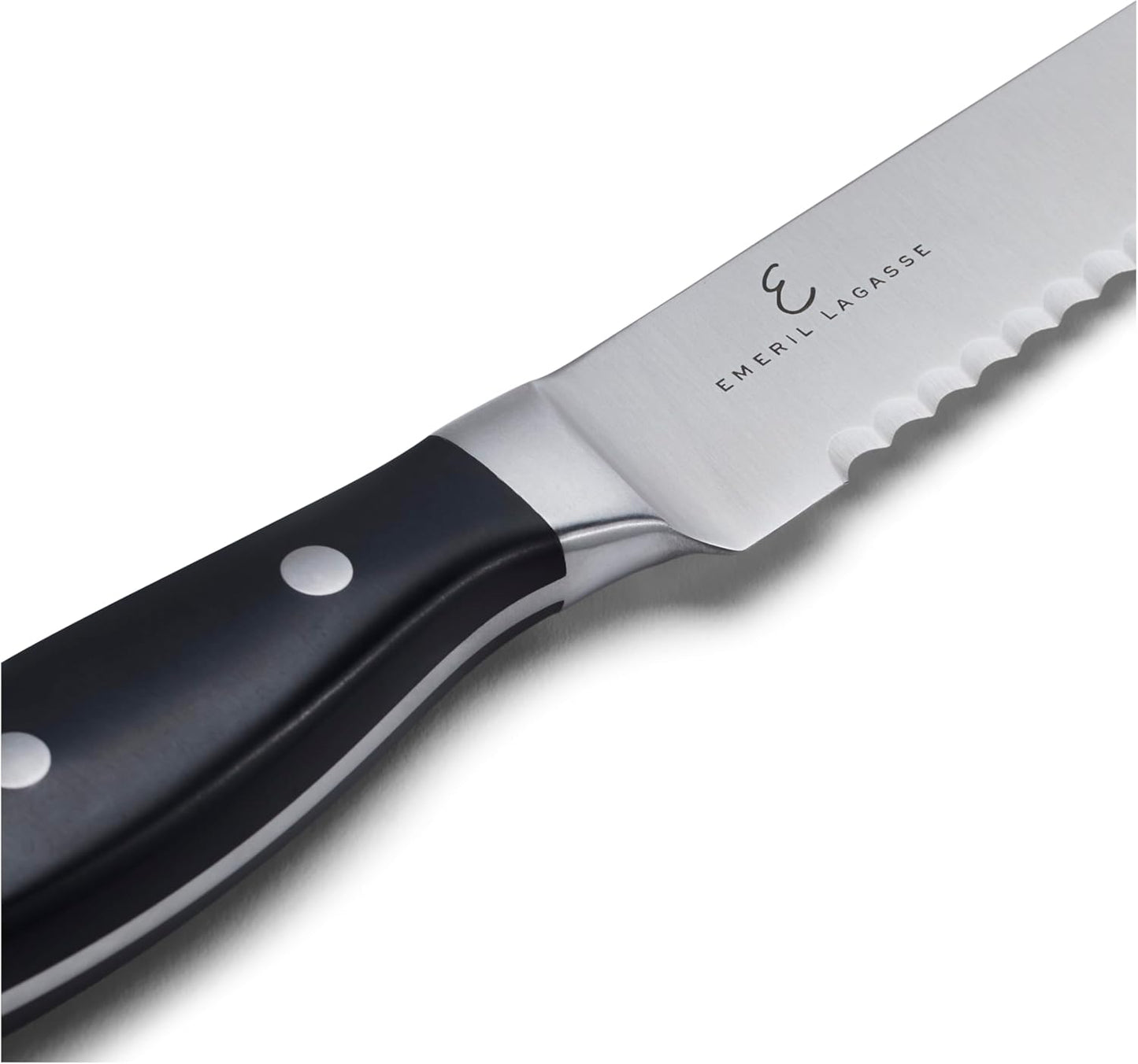 x EMERIL Lagasse The Nola Collection Razor-Sharp German 8-inch Bread Knife, Made in Company-Owned German Factory with Special Formula Steel perfected for almost 300 Years, Dishwasher Safe