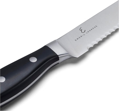 x EMERIL Lagasse The Nola Collection Razor-Sharp German 8-inch Bread Knife, Made in Company-Owned German Factory with Special Formula Steel perfected for almost 300 Years, Dishwasher Safe