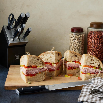 x EMERIL Lagasse The Nola Collection Razor-Sharp German 8-inch Bread Knife, Made in Company-Owned German Factory with Special Formula Steel perfected for almost 300 Years, Dishwasher Safe