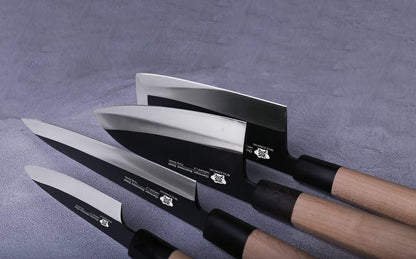 Left Handed 4pcs Knife Set GYUTO Sashimi Sushi Knife Sets for Left Handed, Fish Filleting Chef Knife for Kitchen German Steel Blade & Traditional Wooden Handle