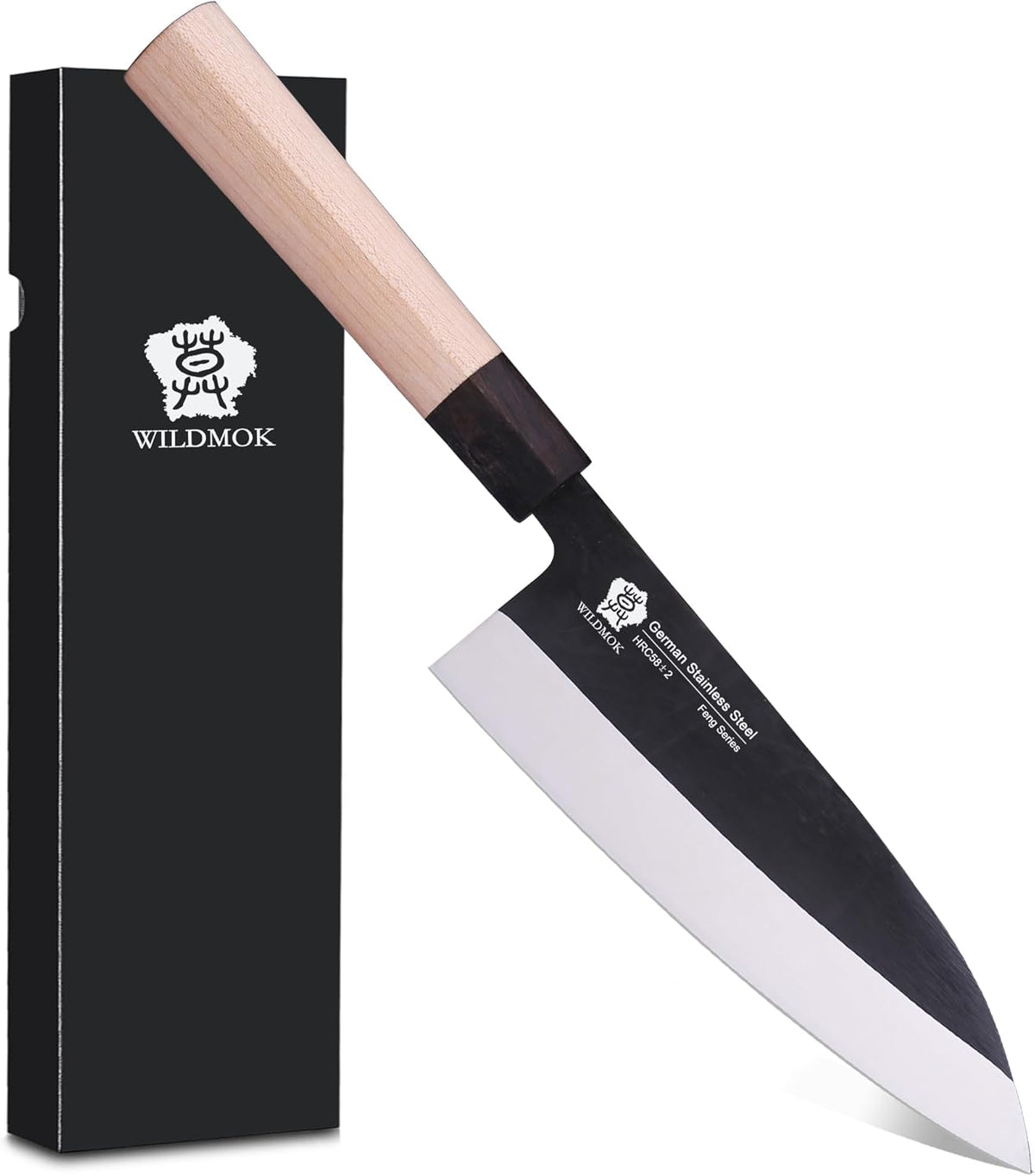 Left Handed 4pcs Knife Set GYUTO Sashimi Sushi Knife Sets for Left Handed, Fish Filleting Chef Knife for Kitchen German Steel Blade & Traditional Wooden Handle