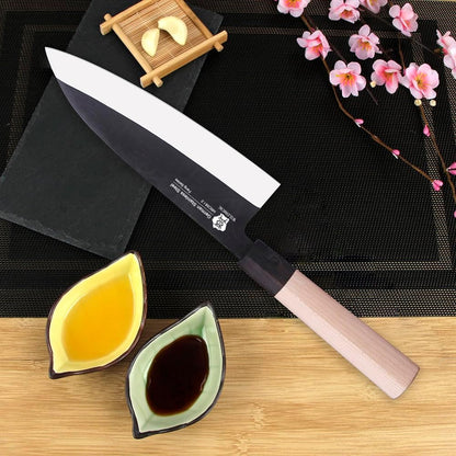 Left Handed 4pcs Knife Set GYUTO Sashimi Sushi Knife Sets for Left Handed, Fish Filleting Chef Knife for Kitchen German Steel Blade & Traditional Wooden Handle