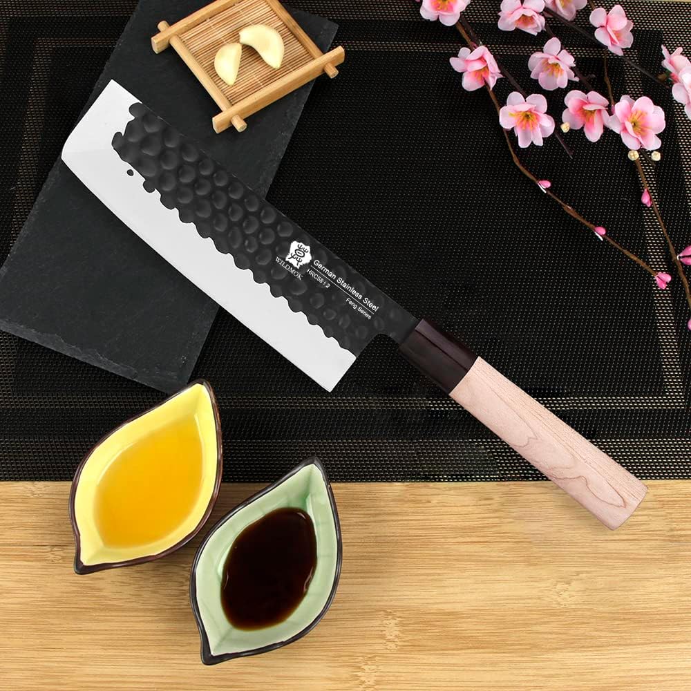 Left Handed 4pcs Knife Set GYUTO Sashimi Sushi Knife Sets for Left Handed, Fish Filleting Chef Knife for Kitchen German Steel Blade & Traditional Wooden Handle