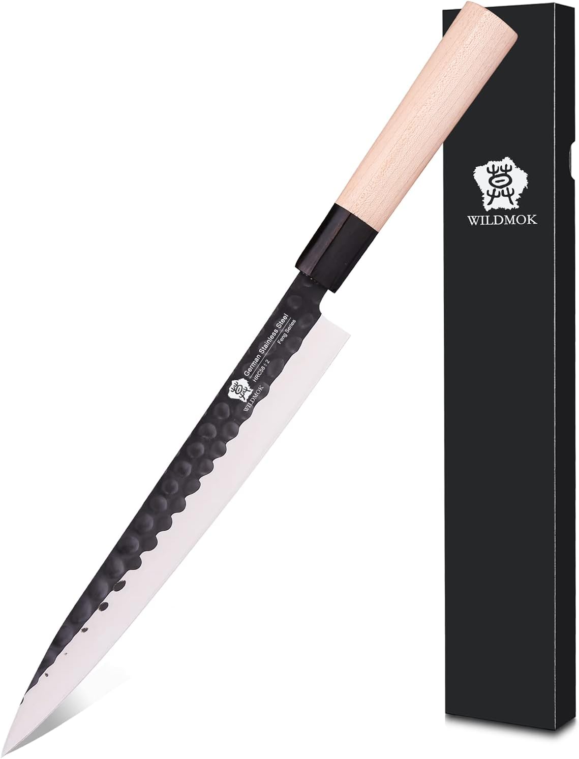 Left Handed 4pcs Knife Set GYUTO Sashimi Sushi Knife Sets for Left Handed, Fish Filleting Chef Knife for Kitchen German Steel Blade & Traditional Wooden Handle