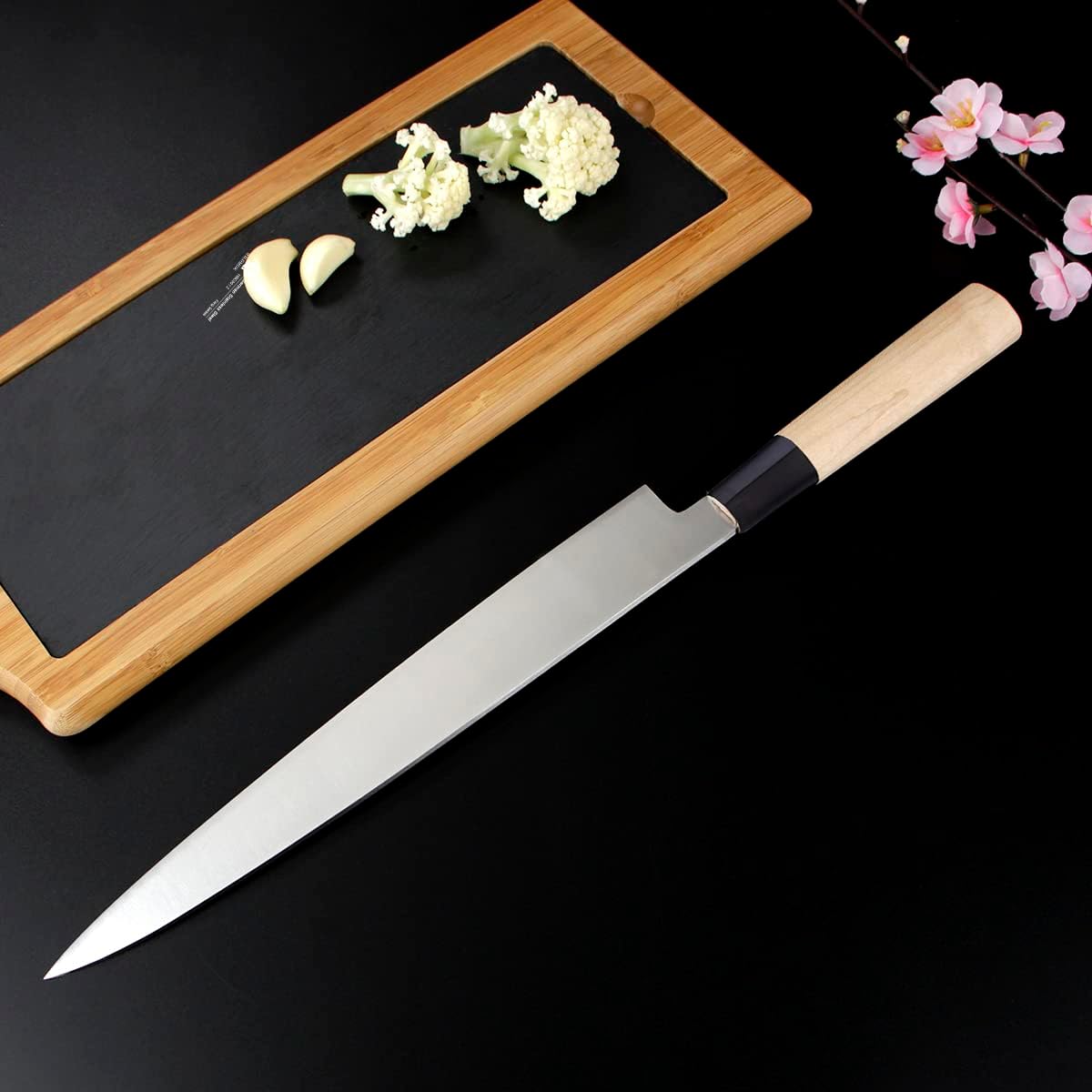 Left Handed 4pcs Knife Set GYUTO Sashimi Sushi Knife Sets for Left Handed, Fish Filleting Chef Knife for Kitchen German Steel Blade & Traditional Wooden Handle
