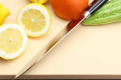 Yoshihiro INOX AUS10 Stain-Resistant Steel Ice Hardened Santoku Multipurpose Chef Knife (7'' (180mm))