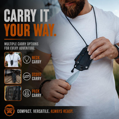Redline Fixed Blade Hunting Knife with Ferro Rod and Sheath - Perfect for Outdoor Adventures