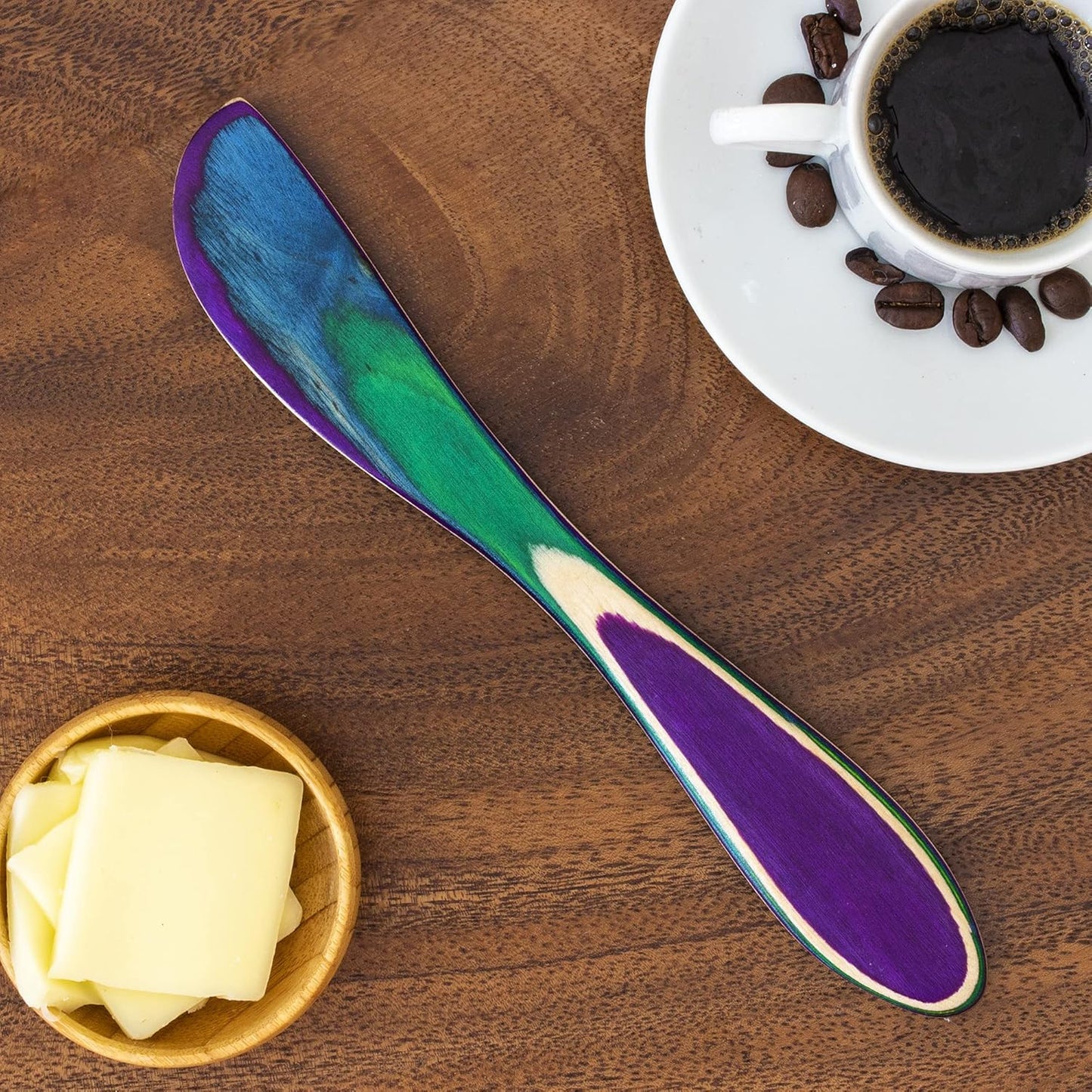 Baltique Mumbai Collection 8" Spreading Knife in Colored Birch Wood