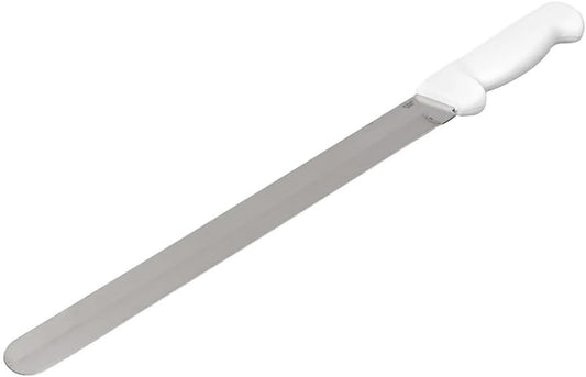 12" High Carbon Steel Roast Brisket Slicing Knife with White Color Handle- Carving Knife for Meat Slicing Knives for Meat Cutting Knives for Brisket Beef BBQ Ham
